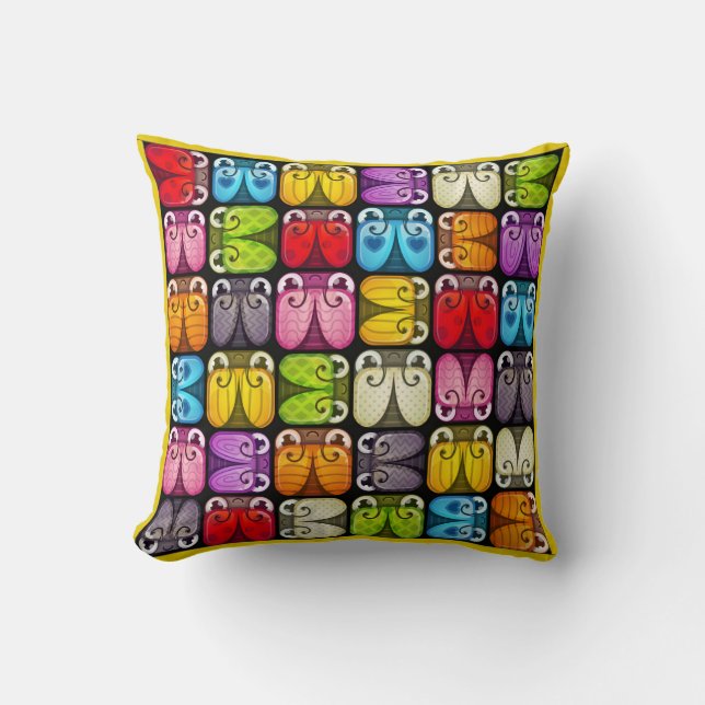 Almofada Minha venda - Insetos de humor - Ver traseiro - Tr (Frente)