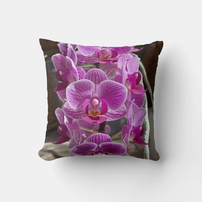 Almofada Mini Phalaenopsis Sogo Vivien Purple Orchid Flower (Frente)