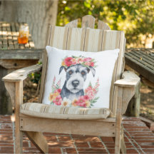 Mini Schnauzer Floral