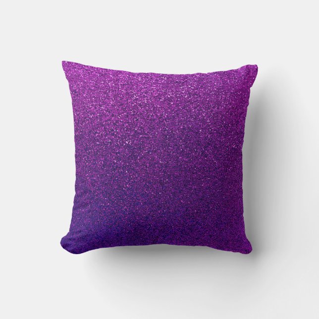 Almofada Minigráfico de Fundo de Violeta Roxo Faux (Frente)
