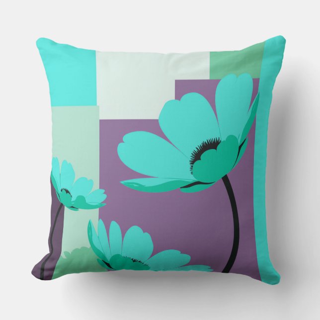 Almofada Minimal Abstract Floral Color Therapy Pillow (Frente)