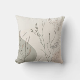 Almofada Minimal Botanical Decor – Abstract Wildflower Line