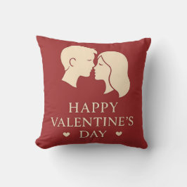 Almofada Minimal Couple Silhouette Valentines Decorative