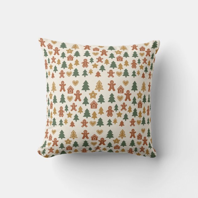 Almofada Minimal Gingerbread Pattern (Frente)