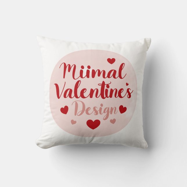 Almofada Minimal Valentine’s Day Love Typography Design | R (Frente)