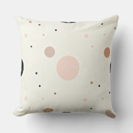 Almofada Minimal Winter Dot Pattern, Soft Cozy Neutrals