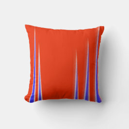 Almofada Minimalismo branco azul-abstrato