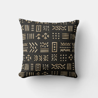 Almofada Minimalist African Mudcloth Pattern Pillow 