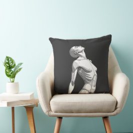 Almofada Minimalist Android Female - Modern Throw Pillow