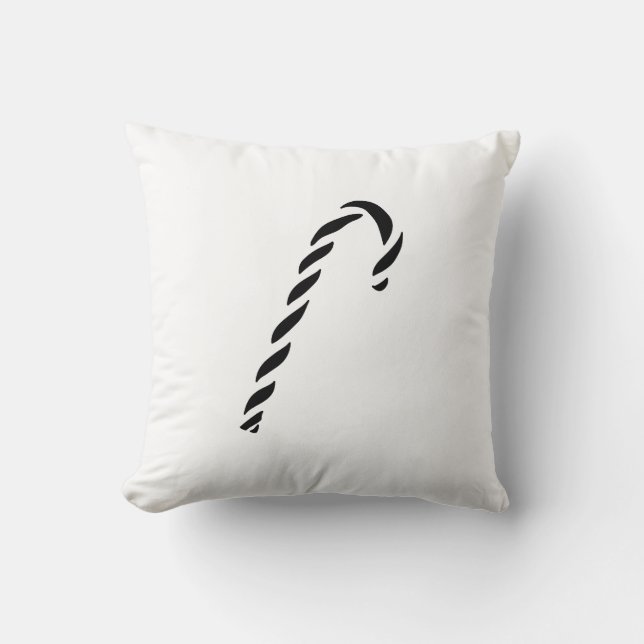 Almofada Minimalist Black Christmas Candy cane (Frente)