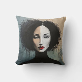 Almofada Minimalist Feminine Portrait Painting