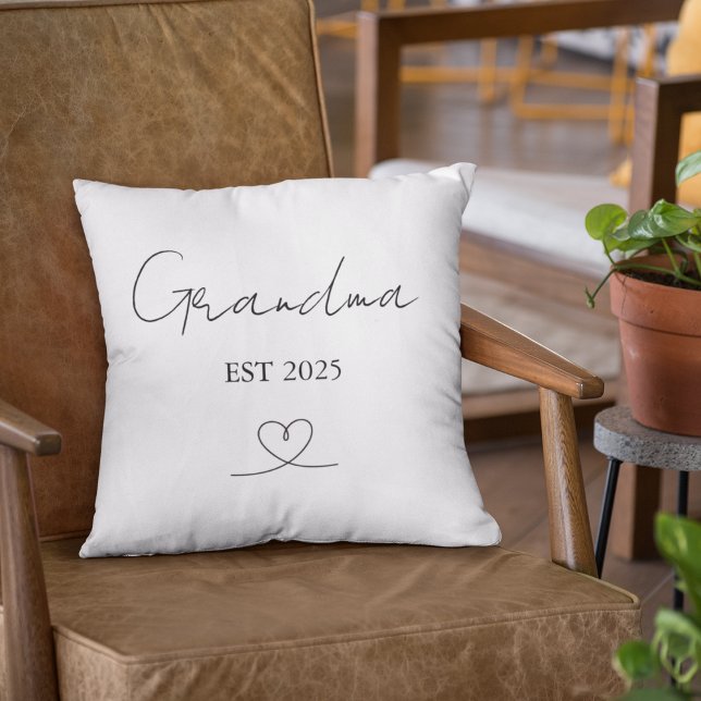 Almofada Minimalist Grandma EST Year | Custom Pillow (Criador carregado)