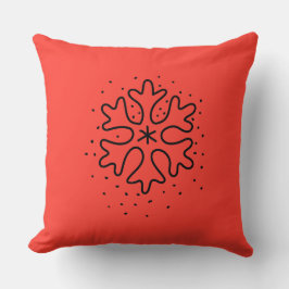 Almofada Minimalist handdrawn snowflake