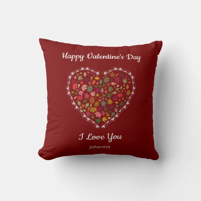 Almofada Minimalist Heart Red Valentine's Day Gift – Custom (Frente)
