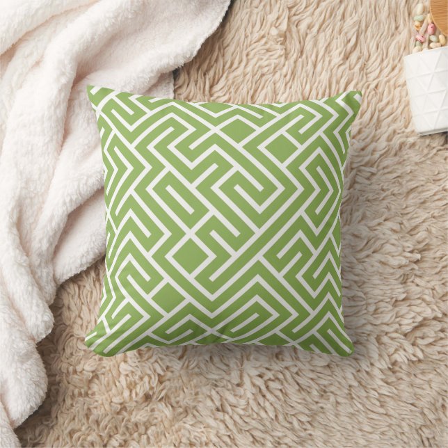 Almofada Minimalist Maze Fill Green Pattern (Cobertor)