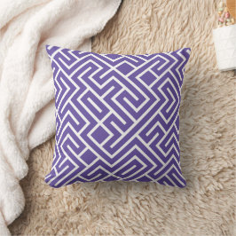 Almofada Minimalist Maze Fill Purple Pattern