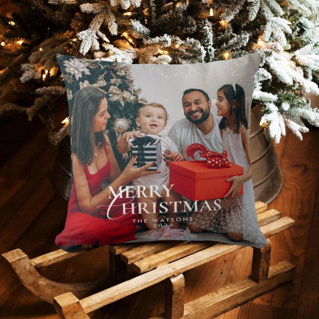 Almofada Minimalist Modern Classic Family Photo  (Criador carregado)