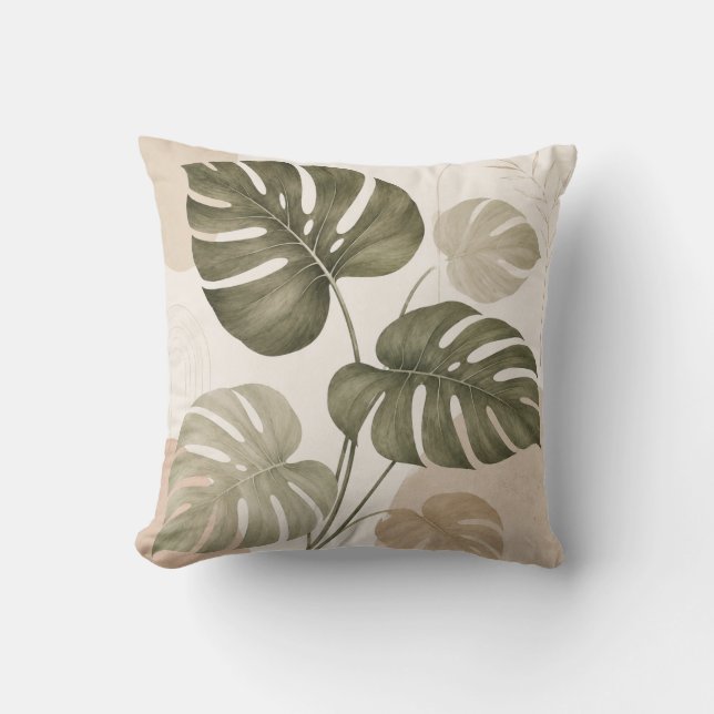 Almofada Minimalist Monstera Leaf Cushion (Frente)