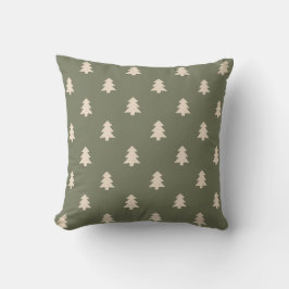 Almofada Minimalist Pine Tree Neutral Boho Farmhouse Winter