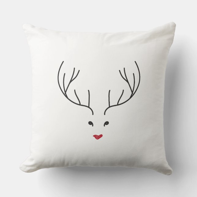 Almofada minimalist reindeer face (Frente)