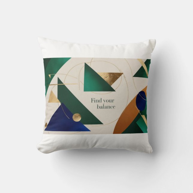 Almofada minimalista de arte geométrica abstrato (Frente)