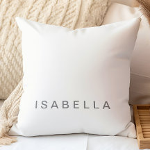 Minimalista Moderno Branco, Cinza Nome Personaliza