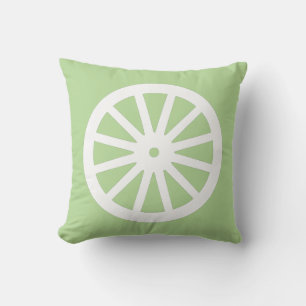 Almofada Minimalista Roda Branca Estilosa