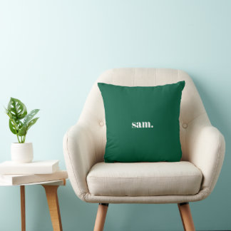 Almofada Minimalista texto personalizado negrito verde