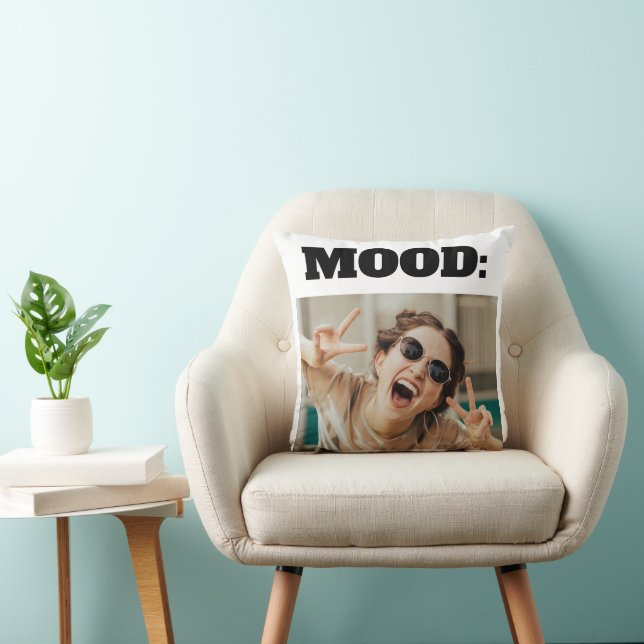 Almofada Mínimo personalizado MOOD Engraçado Adicionar Foto (Cadeira)
