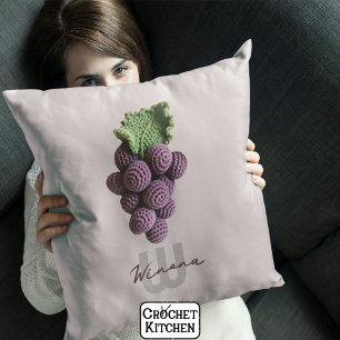 Almofada Mínimo Roxo Vovó Chic Crochet Nome