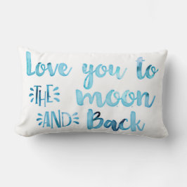 Almofada Mint Blue Te Ama à Lua e Volta
