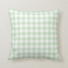 Almofada Mint Green e White Gingham Pattern