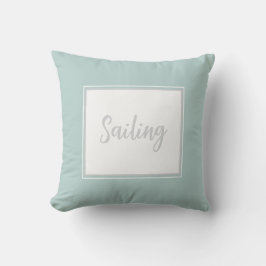 Almofada Mint Green Travesseiro decorativo com texto 'Naveg