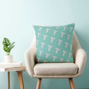 Almofada Mint Silver - Letra T