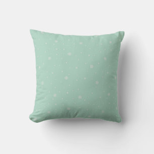Almofada Mint Snowflake Pattern
