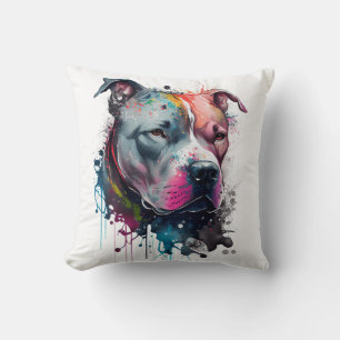 Almofada Mirada seria + corazón amável: pitbull