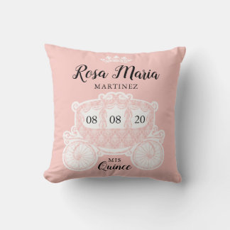 Almofada Mis XV Quince 15 Blush Quinceañera Crown Travessei
