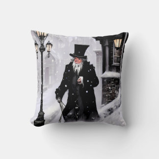 Almofada Miserabilista Ebenezer Scrooge Snowy Rua Vitoriana
