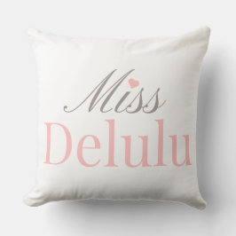 Almofada Miss Delulu, Pink Girly Birthday Gift for Women