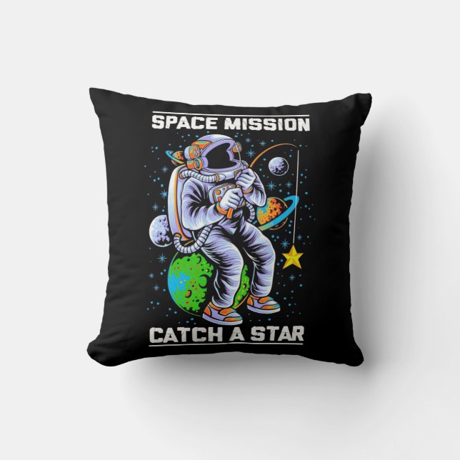 Almofada Missão Espacial Astronauta Capta Uma Estrela (Frente)