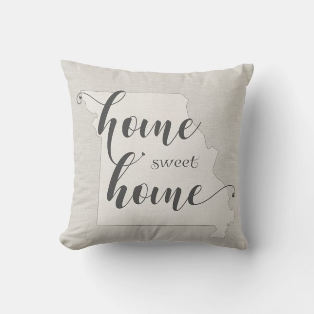 Almofada Missouri - Home Sweet Home Burlap look (Frente)
