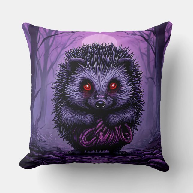 Almofada Misterioso Porco na Floresta Spooky (Frente)