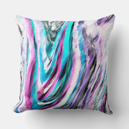 Almofada misto de gradiente e chuviscado, ciano e rosa