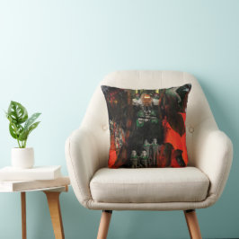 Almofada Mistura de Mídia de Arte Gótica de Terror Surreali