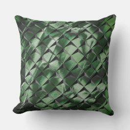 Almofada Misturar quadrados 3D com imagem verde-escura do f