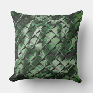 Almofada Misturar quadrados 3D com imagem verde-escura do f