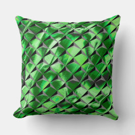 Almofada Misturar quadrados 3D com textura verde