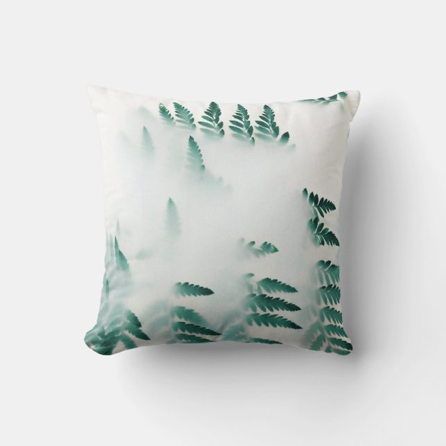 Almofada Misty Green Fern Travesseiro decorativo (Frente)