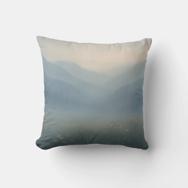 Almofada Misty Mountain Landscape Travesseiro decorativo (Frente)