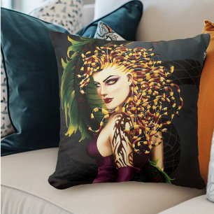 Almofada Mitológica Medusa Mitologia Grega Cobra Górgona